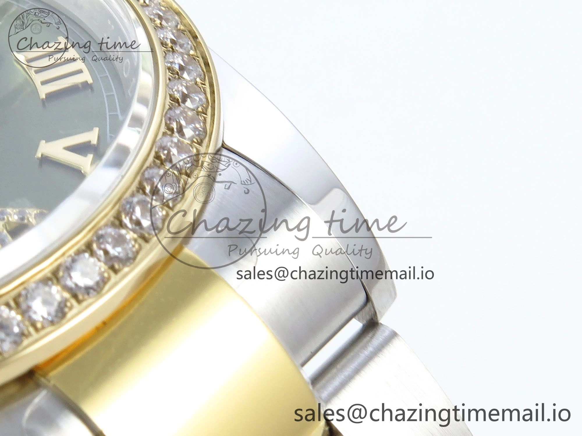 DateJust 36 126283RBR EWEF Best Edition Green Roman Diamonds Dial on SS YG Oyster Bracelet A SmoothTexture 665