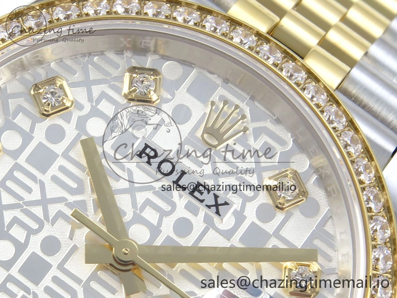 WellDesigned DateJust 36 126283RBR EWEF Best Edition Rolxx White Diamonds Dial on SS YG Jubilee Bracelet A 636