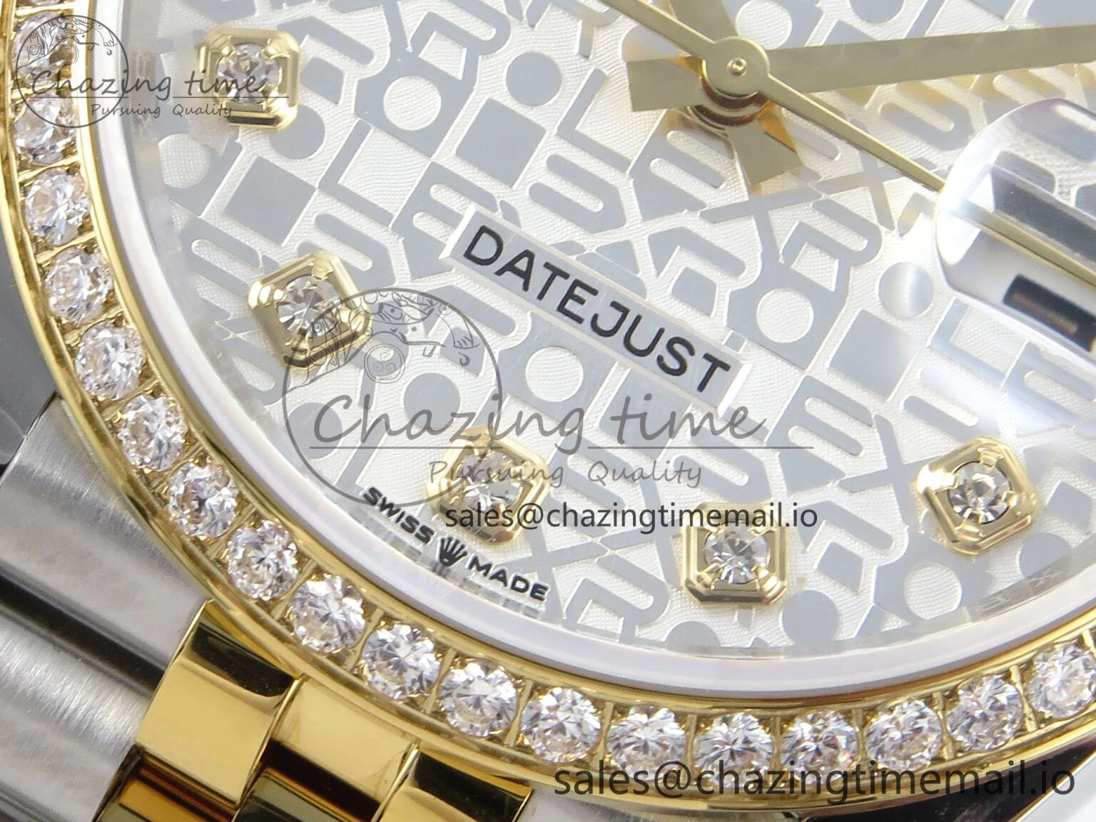 WellDesigned DateJust 36 126283RBR EWEF Best Edition Rolxx White Diamonds Dial on SS YG Jubilee Bracelet A 636