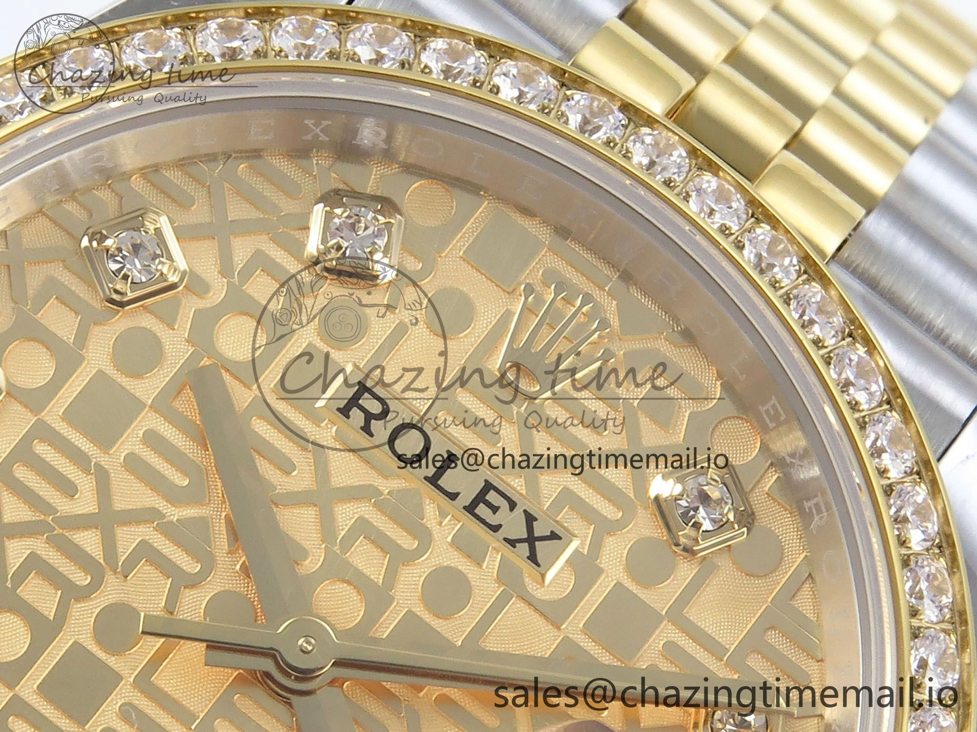 Reliable DateJust 36 126283RBR EWEF Best Edition Rolxx YG Diamonds Dial on SS YG Jubilee Bracelet A 632