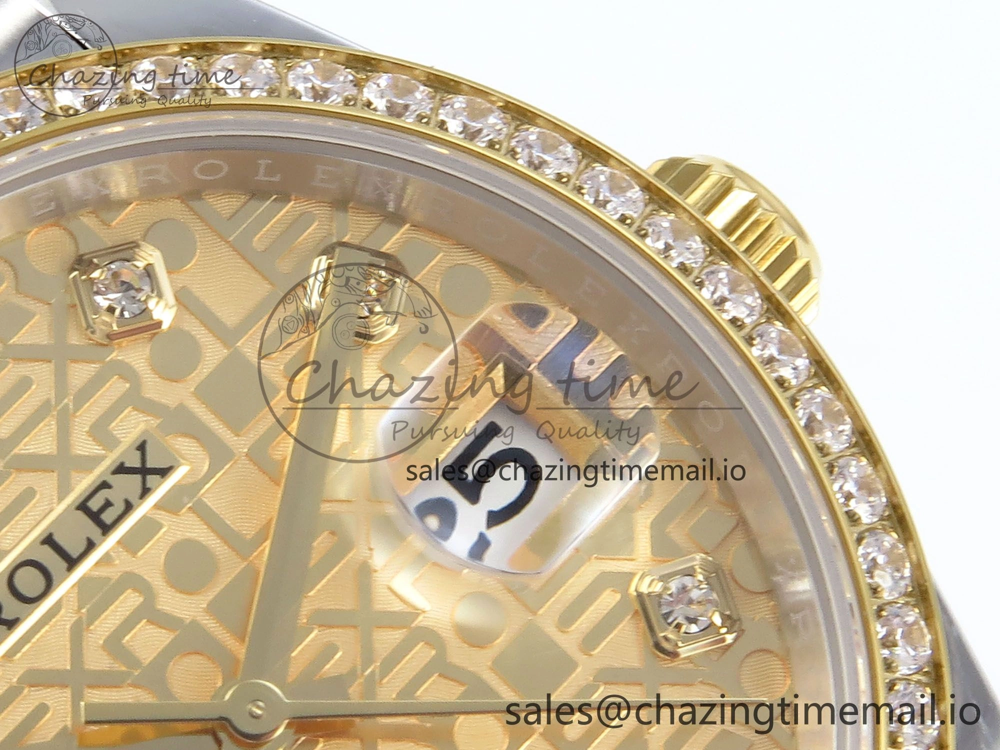 Reliable DateJust 36 126283RBR EWEF Best Edition Rolxx YG Diamonds Dial on SS YG Jubilee Bracelet A 632