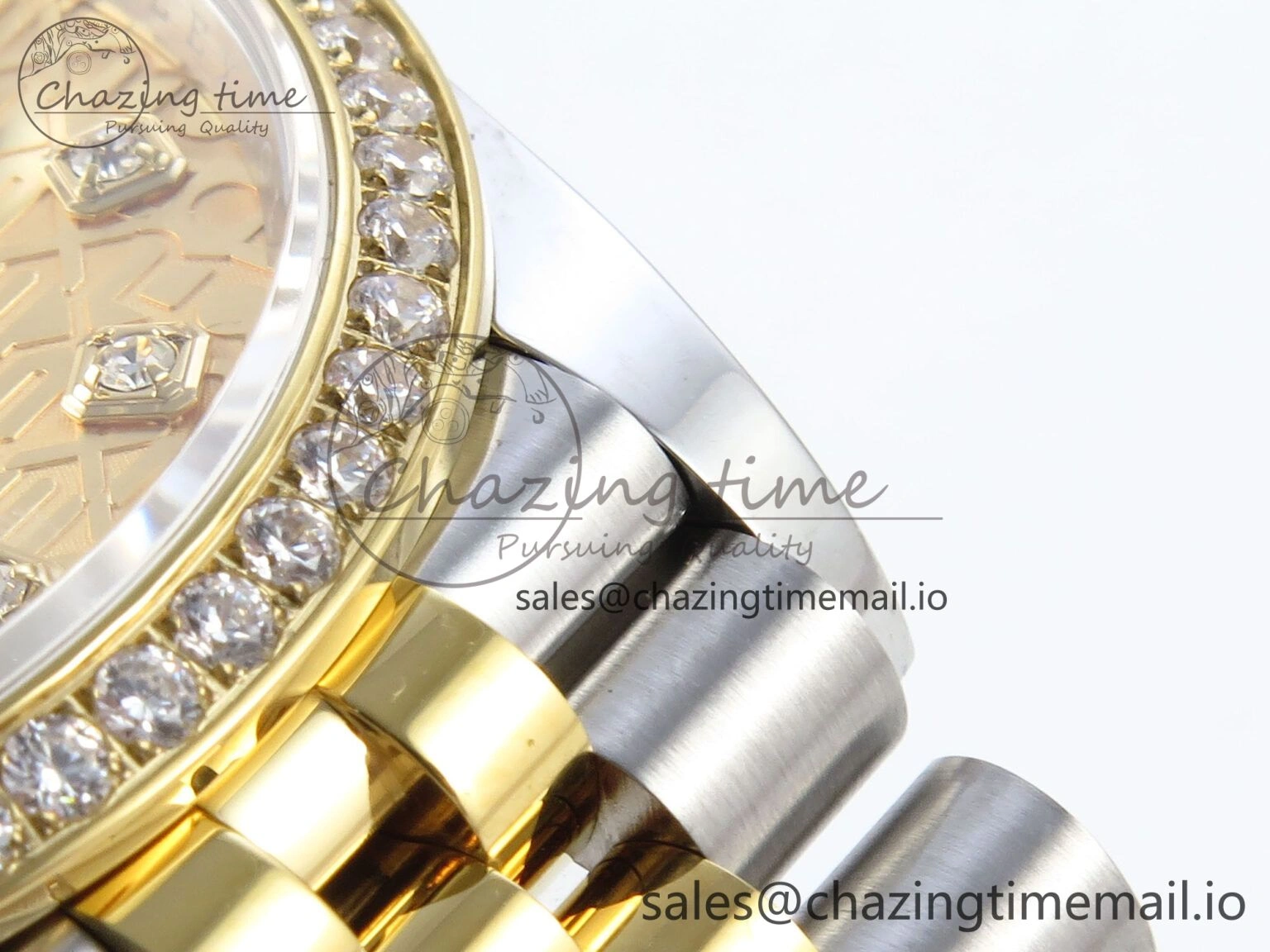 Reliable DateJust 36 126283RBR EWEF Best Edition Rolxx YG Diamonds Dial on SS YG Jubilee Bracelet A 632