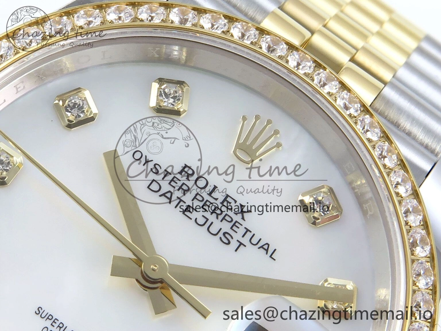DateJust 36 126283RBR EWEF Best Edition White MOP Diamonds Dial on SS YG Jubilee Bracelet A Unisex 637