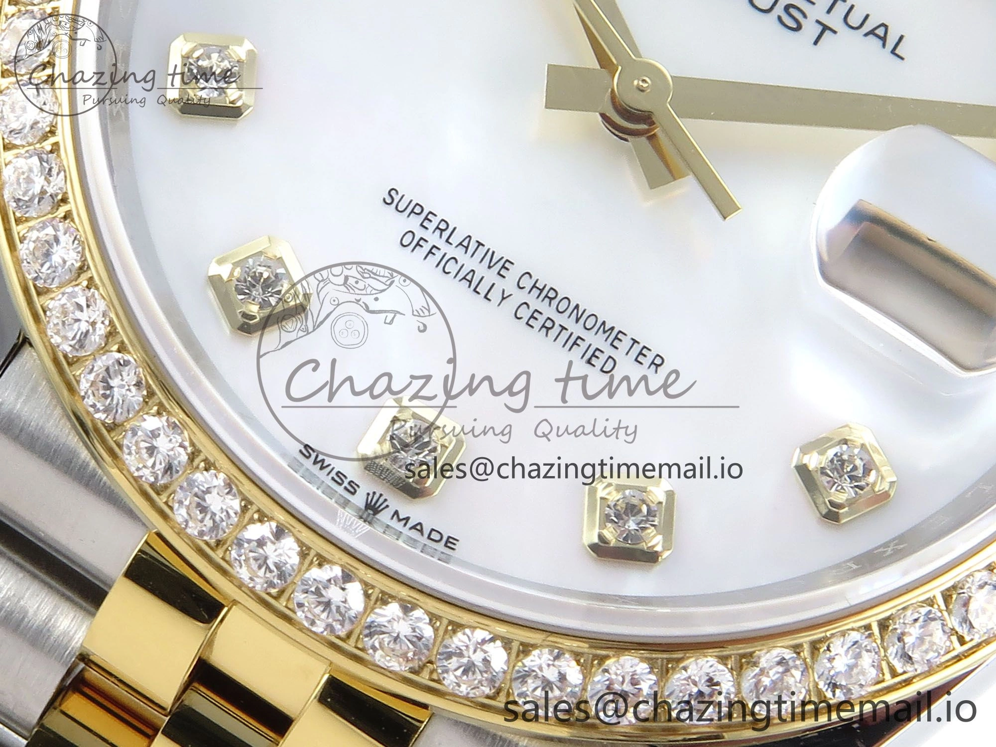 DateJust 36 126283RBR EWEF Best Edition White MOP Diamonds Dial on SS YG Jubilee Bracelet A Unisex 637