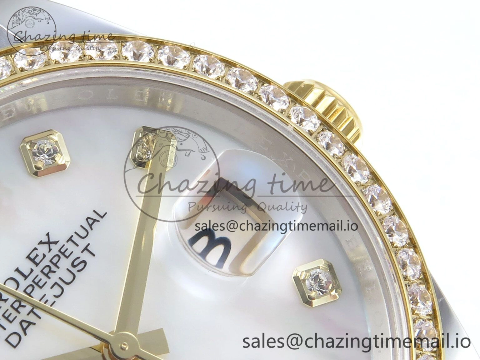 DateJust 36 126283RBR EWEF Best Edition White MOP Diamonds Dial on SS YG Jubilee Bracelet A Unisex 637