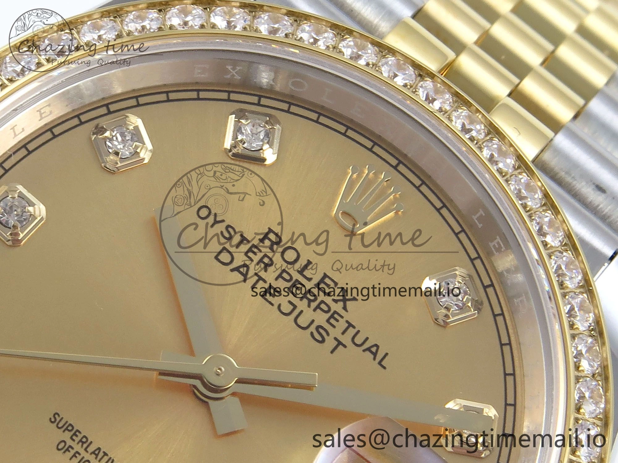 Versatile DateJust 36 126283RBR EWEF Best Edition YG Diamonds Dial on SS YG Jubilee Bracelet A 635
