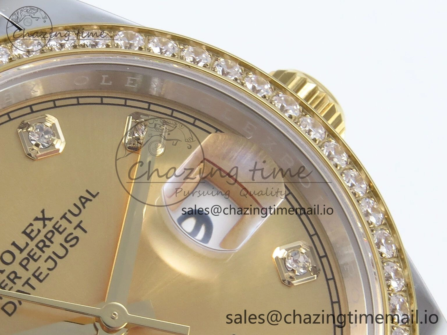 Versatile DateJust 36 126283RBR EWEF Best Edition YG Diamonds Dial on SS YG Jubilee Bracelet A 635