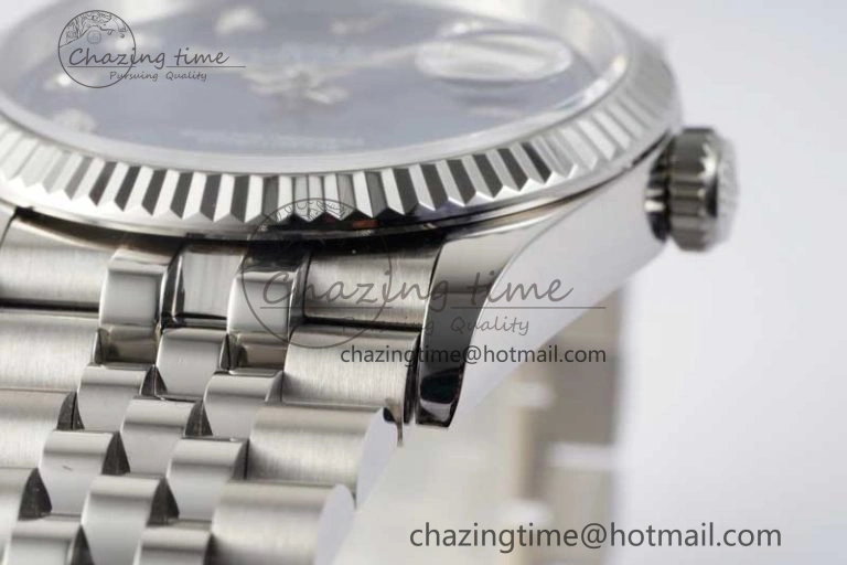 OnTrend DateJust 36 DIWF 1:1 Best Edition 904L Steel Blue Diamonds Dial on Jubilee Bracelet SA 2311
