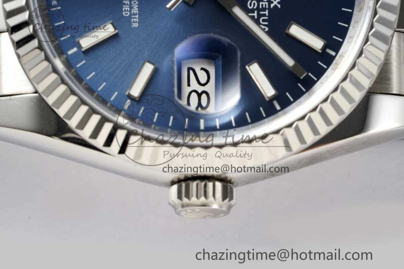 DateJust 36 DIWF 1:1 Best Edition 904L Steel Blue Stick Dial on Jubilee Bracelet SA ZipUp 2317
