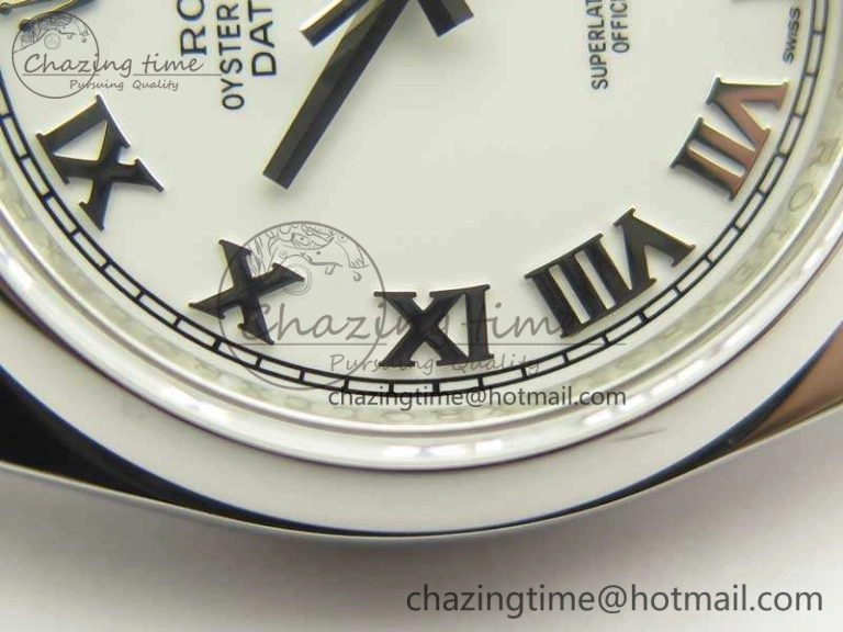 Flexible DateJust 36 SS 116200 ARF 1:1 Best Edition White Roman Dial On SS Jubilee Bracelet SA 3466