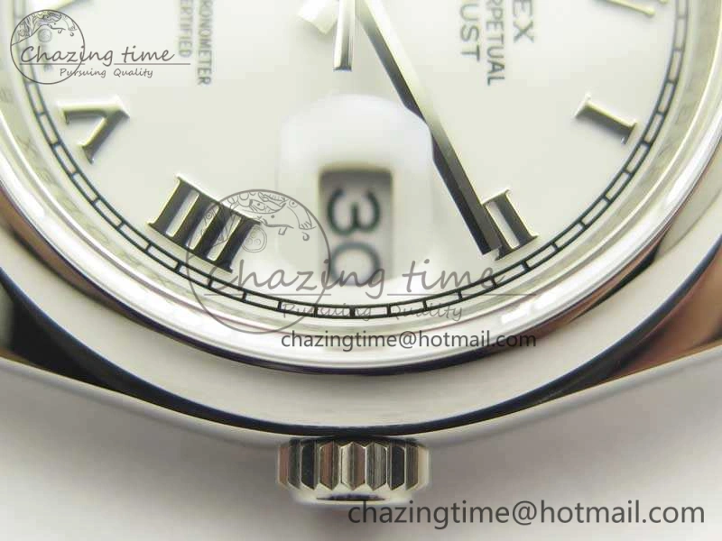 Flexible DateJust 36 SS 116200 ARF 1:1 Best Edition White Roman Dial On SS Jubilee Bracelet SA 3466