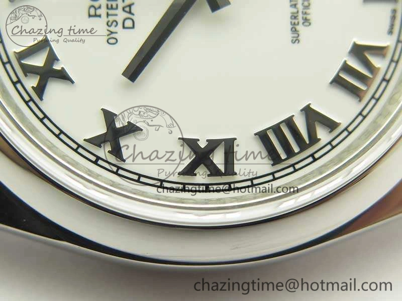Sleek DateJust 36 SS 116200 ARF 1:1 Best Edition White Roman Dial On SS Oyster Bracelet SA 3465