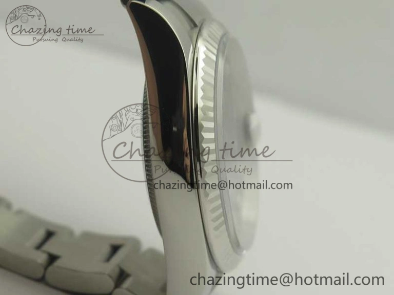 DateJust 36 SS 116200 Fluted Bezel DJF Best Edition Black Com Diam Dial on SS 904L Oyster Bracelet A Soft 10676