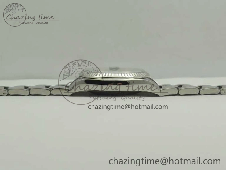 DateJust 36 SS 116200 Fluted Bezel DJF Best Edition Black Com Diam Dial on SS 904L Oyster Bracelet A Soft 10676