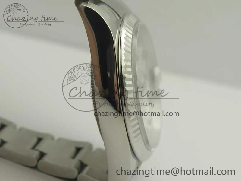 Sleek DateJust 36 SS 116200 Fluted Bezel DJF Best Edition Silver Com Diam Dial on SS 904L Oyster Bracelet A 10679