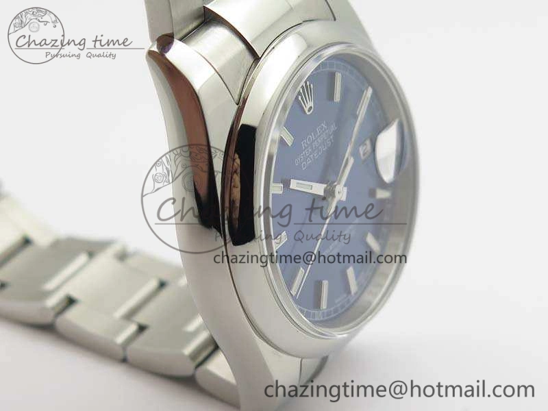 WeatherProof DateJust 36 SS 116200 Polished Bezel ARF 1:1 Best Edition Blue Dial On 904L SS Oyster Bracelet SA 3537
