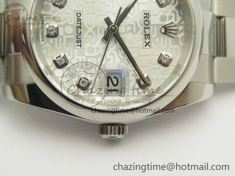 DateJust 36 SS 116200 Polished Bezel DJF Best Edition Silver Com Diam Dial on SS 904L Oyster Bracelet A Contemporary 3370