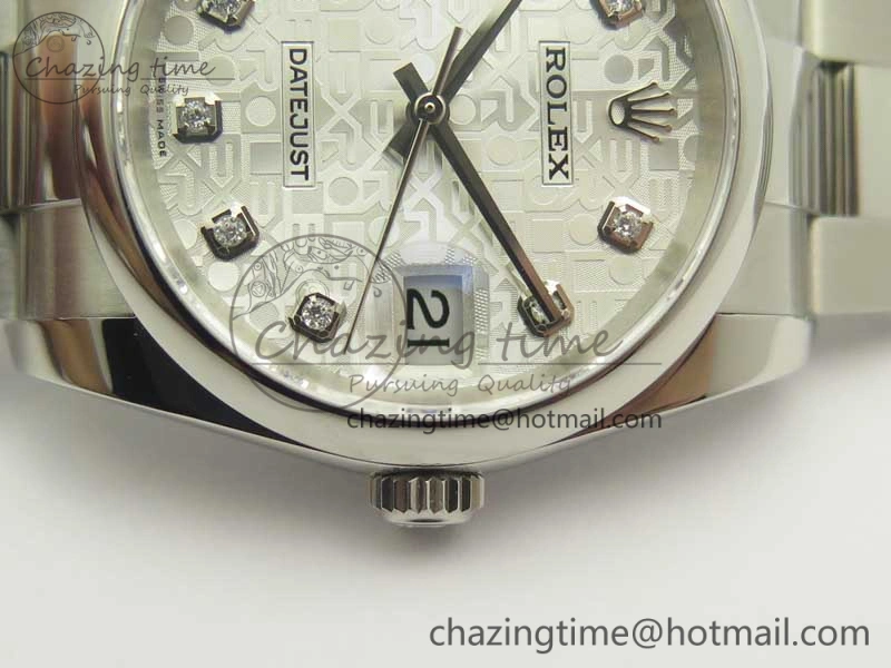 DateJust 36 SS 116200 Polished Bezel DJF Best Edition Silver Com Diam Dial on SS 904L Oyster Bracelet A Contemporary 3370