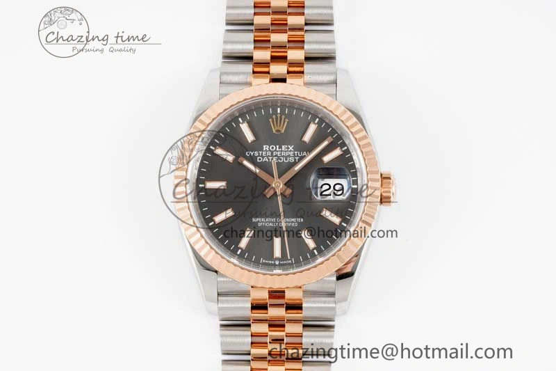 DateJust 36 SS 116231 VSF 1:1 Best Edition 904L Steel Gray Stick Dial on Jubilee Bracelet VS Practical 2058