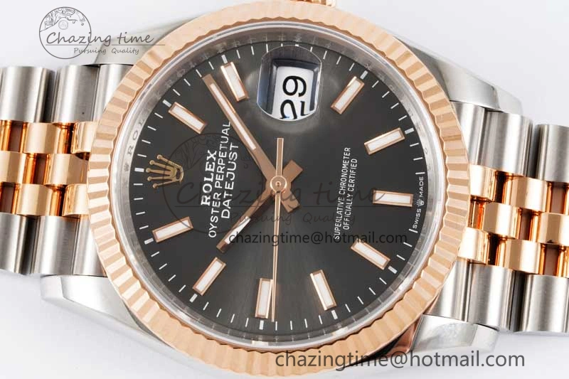DateJust 36 SS 116231 VSF 1:1 Best Edition 904L Steel Gray Stick Dial on Jubilee Bracelet VS Practical 2058