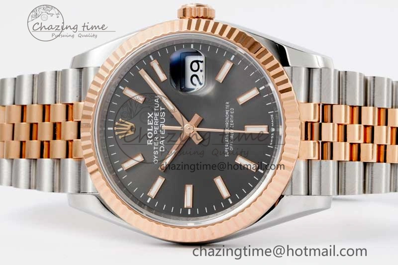 DateJust 36 SS 116231 VSF 1:1 Best Edition 904L Steel Gray Stick Dial on Jubilee Bracelet VS Practical 2058