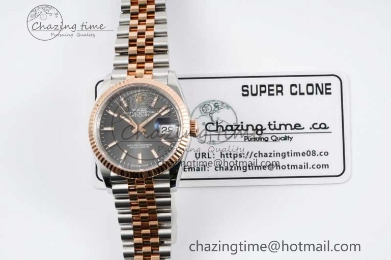 DateJust 36 SS 116231 VSF 1:1 Best Edition 904L Steel Gray Stick Dial on Jubilee Bracelet VS Practical 2058