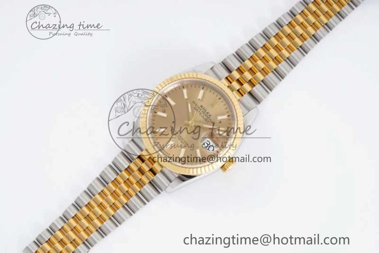 DateJust 36 SS 116233 VSF 1:1 Best Edition 904L Steel YG Stick Dial on Jubilee Bracelet VS FlexibleFit 2025