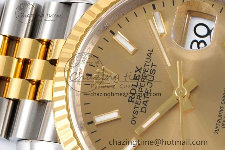 DateJust 36 SS 116233 VSF 1:1 Best Edition 904L Steel YG Stick Dial on Jubilee Bracelet VS FlexibleFit 2025