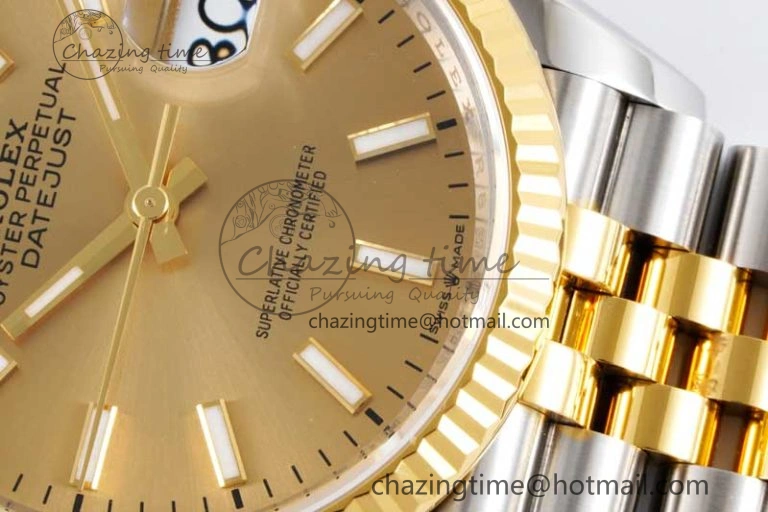 DateJust 36 SS 116233 VSF 1:1 Best Edition 904L Steel YG Stick Dial on Jubilee Bracelet VS FlexibleFit 2025