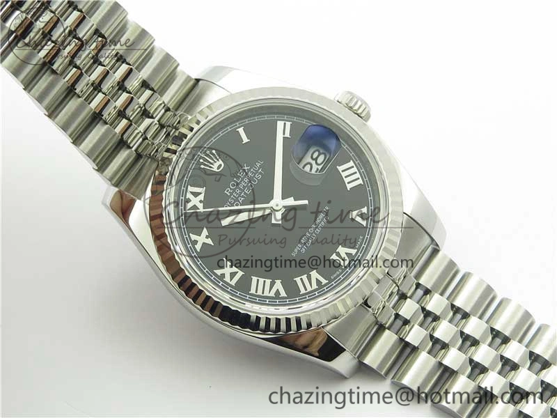 Neat DateJust 36 SS 116234 ARF 1:1 Best Edition 904L Steel Black Dial Roman Markers on Jubilee Bracelet SH3135 V 3197