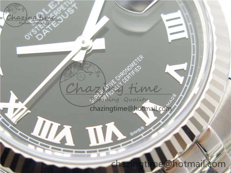 Neat DateJust 36 SS 116234 ARF 1:1 Best Edition 904L Steel Black Dial Roman Markers on Jubilee Bracelet SH3135 V 3197