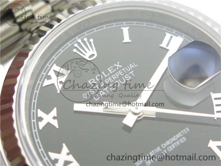 Neat DateJust 36 SS 116234 ARF 1:1 Best Edition 904L Steel Black Dial Roman Markers on Jubilee Bracelet SH3135 V 3197