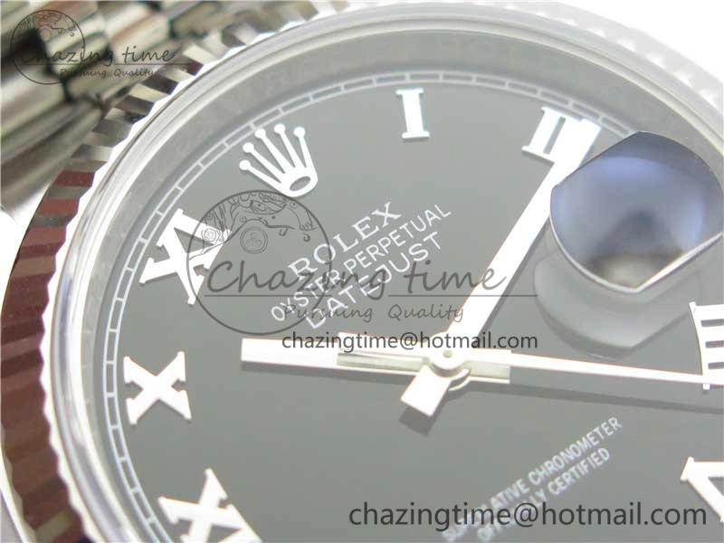 Neat DateJust 36 SS 116234 ARF 1:1 Best Edition 904L Steel Black Dial Roman Markers on Jubilee Bracelet SH3135 V 3197