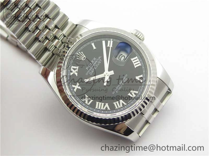 Neat DateJust 36 SS 116234 ARF 1:1 Best Edition 904L Steel Black Dial Roman Markers on Jubilee Bracelet SH3135 V 3197