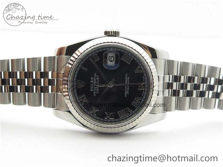 Neat DateJust 36 SS 116234 ARF 1:1 Best Edition 904L Steel Black Dial Roman Markers on Jubilee Bracelet SH3135 V 3197