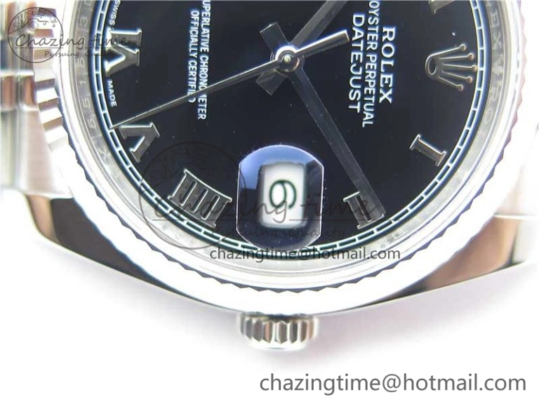 Neat DateJust 36 SS 116234 ARF 1:1 Best Edition 904L Steel Black Dial Roman Markers on Jubilee Bracelet SH3135 V 3197
