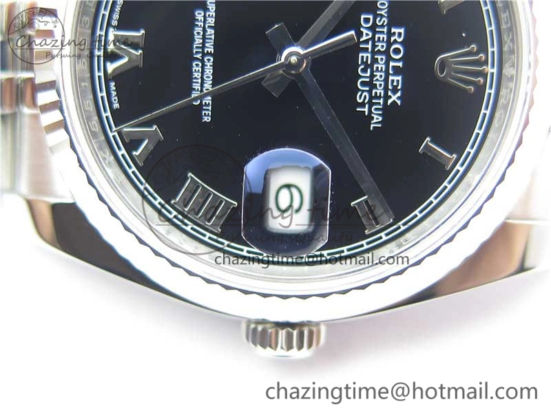 Neat DateJust 36 SS 116234 ARF 1:1 Best Edition 904L Steel Black Dial Roman Markers on Jubilee Bracelet SH3135 V 3197
