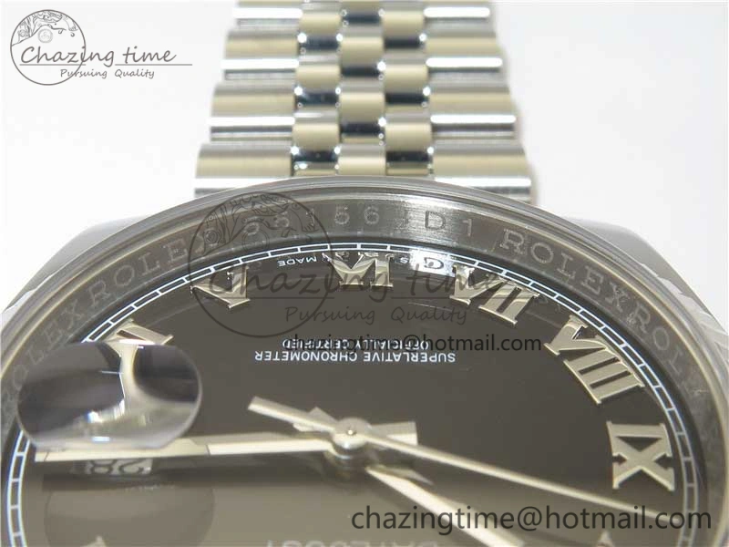 Neat DateJust 36 SS 116234 ARF 1:1 Best Edition 904L Steel Black Dial Roman Markers on Jubilee Bracelet SH3135 V 3197