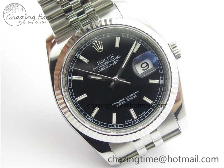 Lightweight DateJust 36 SS 116234 ARF 1:1 Best Edition 904L Steel Black Dial on Jubilee Bracelet SH3135 V 3211