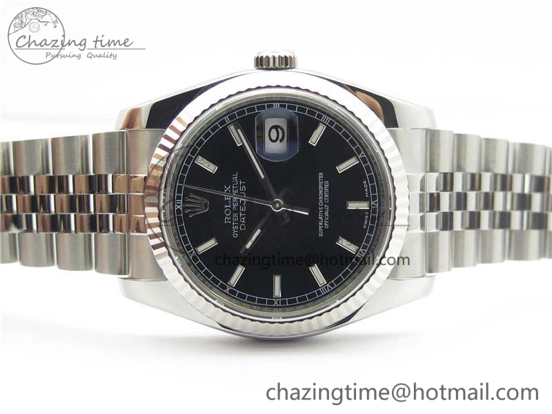 Lightweight DateJust 36 SS 116234 ARF 1:1 Best Edition 904L Steel Black Dial on Jubilee Bracelet SH3135 V 3211