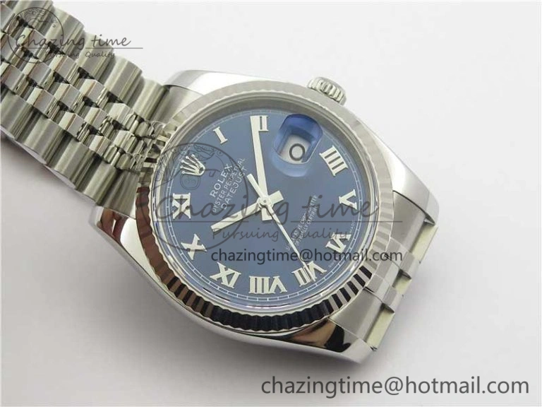 DateJust 36 SS 116234 ARF 1:1 Best Edition 904L Steel Blue Dial Roman Markers on Jubilee Bracelet SH3135 V Versatile 3199