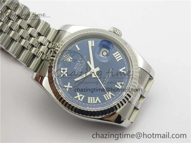 DateJust 36 SS 116234 ARF 1:1 Best Edition 904L Steel Blue Dial Roman Markers on Jubilee Bracelet SH3135 V Versatile 3199