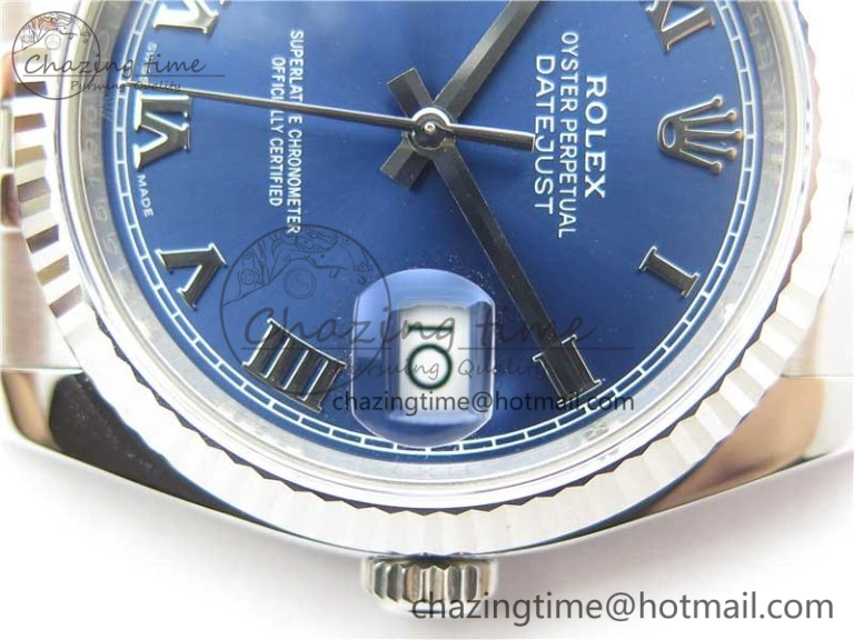 DateJust 36 SS 116234 ARF 1:1 Best Edition 904L Steel Blue Dial Roman Markers on Jubilee Bracelet SH3135 V Versatile 3199
