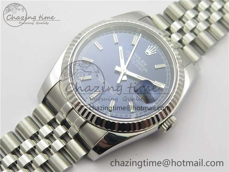 Sophisticated DateJust 36 SS 116234 ARF 1:1 Best Edition 904L Steel Blue Dial on Jubilee Bracelet SH3135 V 3214