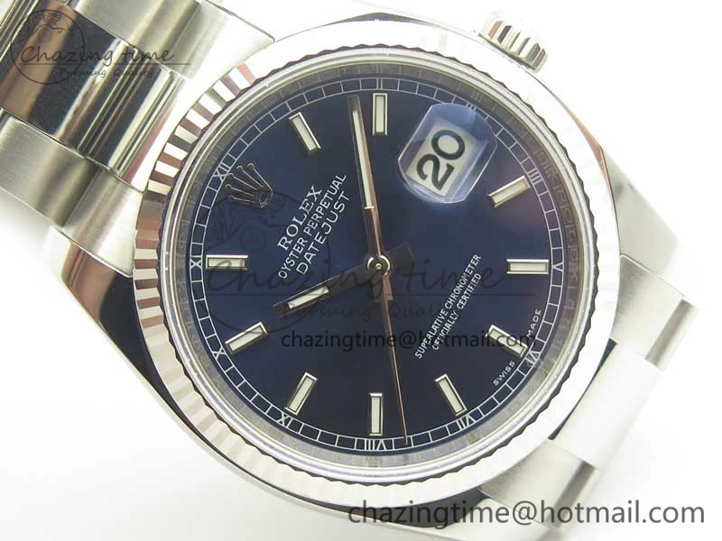 DateJust 36 SS 116234 ARF 1:1 Best Edition 904L Steel Blue Dial on Oyster Bracelet SH3135 V Lightweight 3351