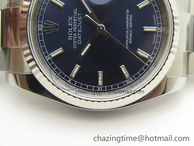 DateJust 36 SS 116234 ARF 1:1 Best Edition 904L Steel Blue Dial on Oyster Bracelet SH3135 V Lightweight 3351