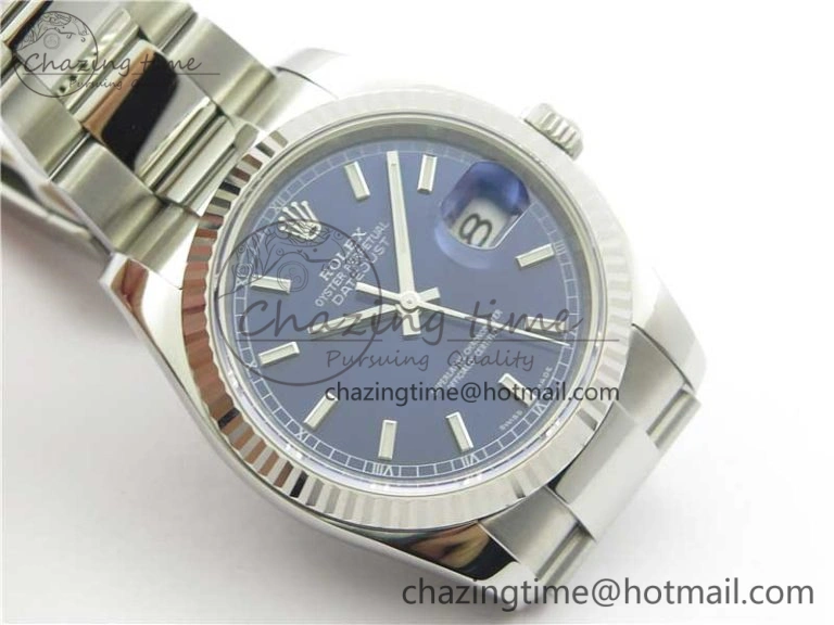Classic DateJust 36 SS 116234 ARF 1:1 Best Edition 904L Steel Blue Dial on Oyster Bracelet SH3135 V 3198