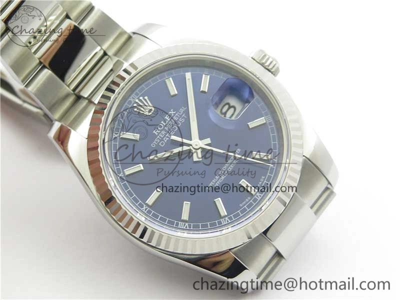 Classic DateJust 36 SS 116234 ARF 1:1 Best Edition 904L Steel Blue Dial on Oyster Bracelet SH3135 V 3198