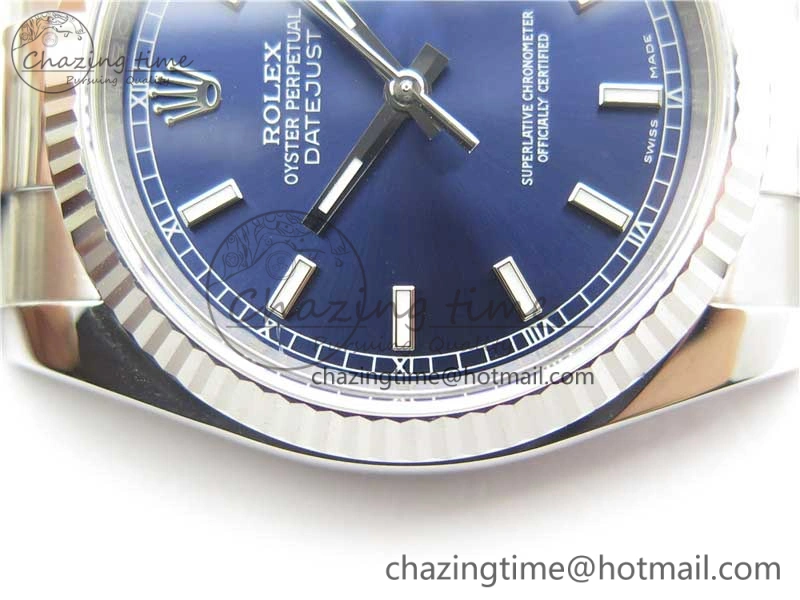 Classic DateJust 36 SS 116234 ARF 1:1 Best Edition 904L Steel Blue Dial on Oyster Bracelet SH3135 V 3198