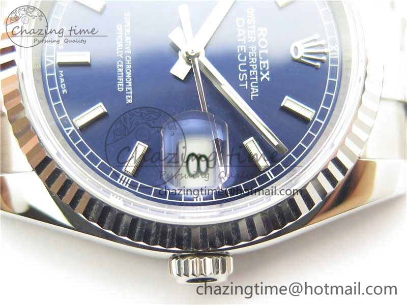 Classic DateJust 36 SS 116234 ARF 1:1 Best Edition 904L Steel Blue Dial on Oyster Bracelet SH3135 V 3198
